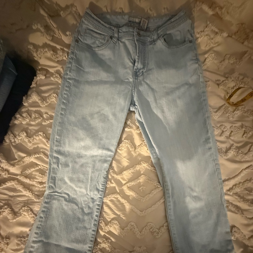Chico's Light Blue Skinny Jeans .5 Short